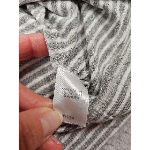J Jill Shirt Womens Medium Wearever Collection Striped Casual Super Soft - Picture 5 of 7